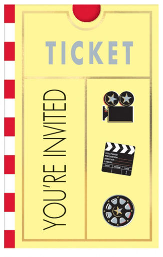 Picture of HOLLYWOOD INVITATIONS - 8 PK
